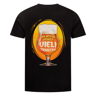 Premium T-Shirt "Viel Trinken" Backprint