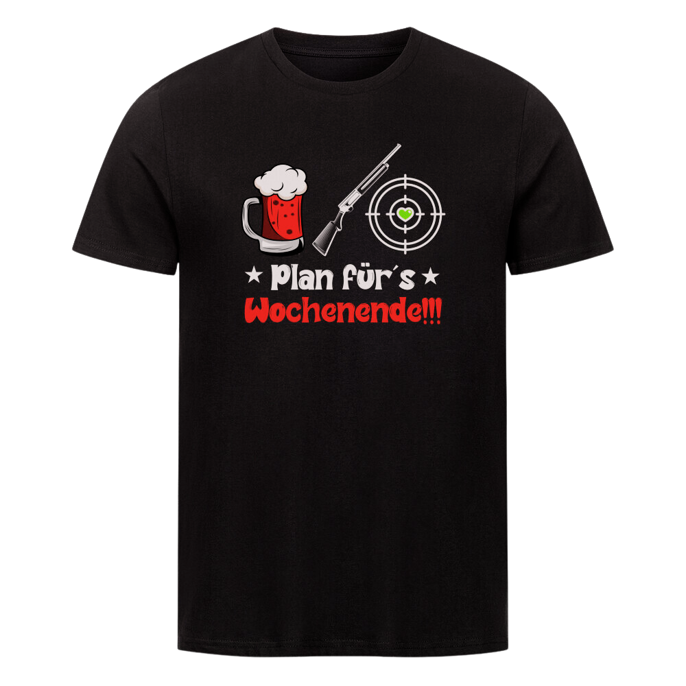 Premium T-Shirt “Plan für Wochenende“