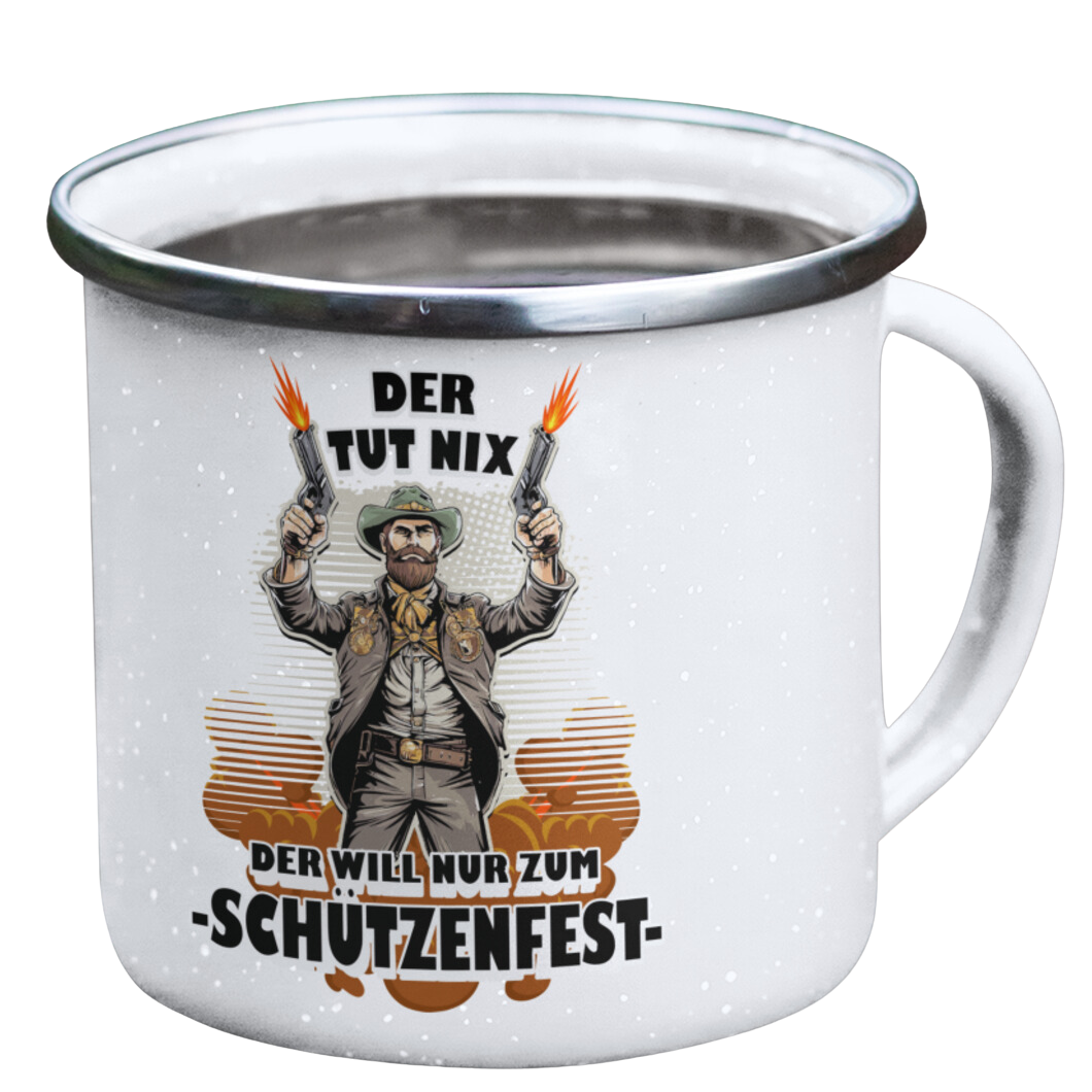 Emaille Tasse "Der Tut Nix"