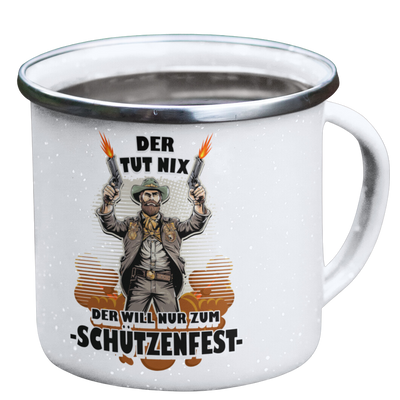 Emaille Tasse "Der Tut Nix"