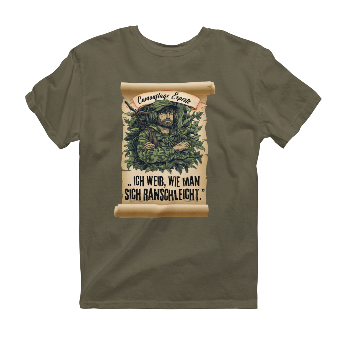 Unisex T-Shirt "Camouflage Experte"