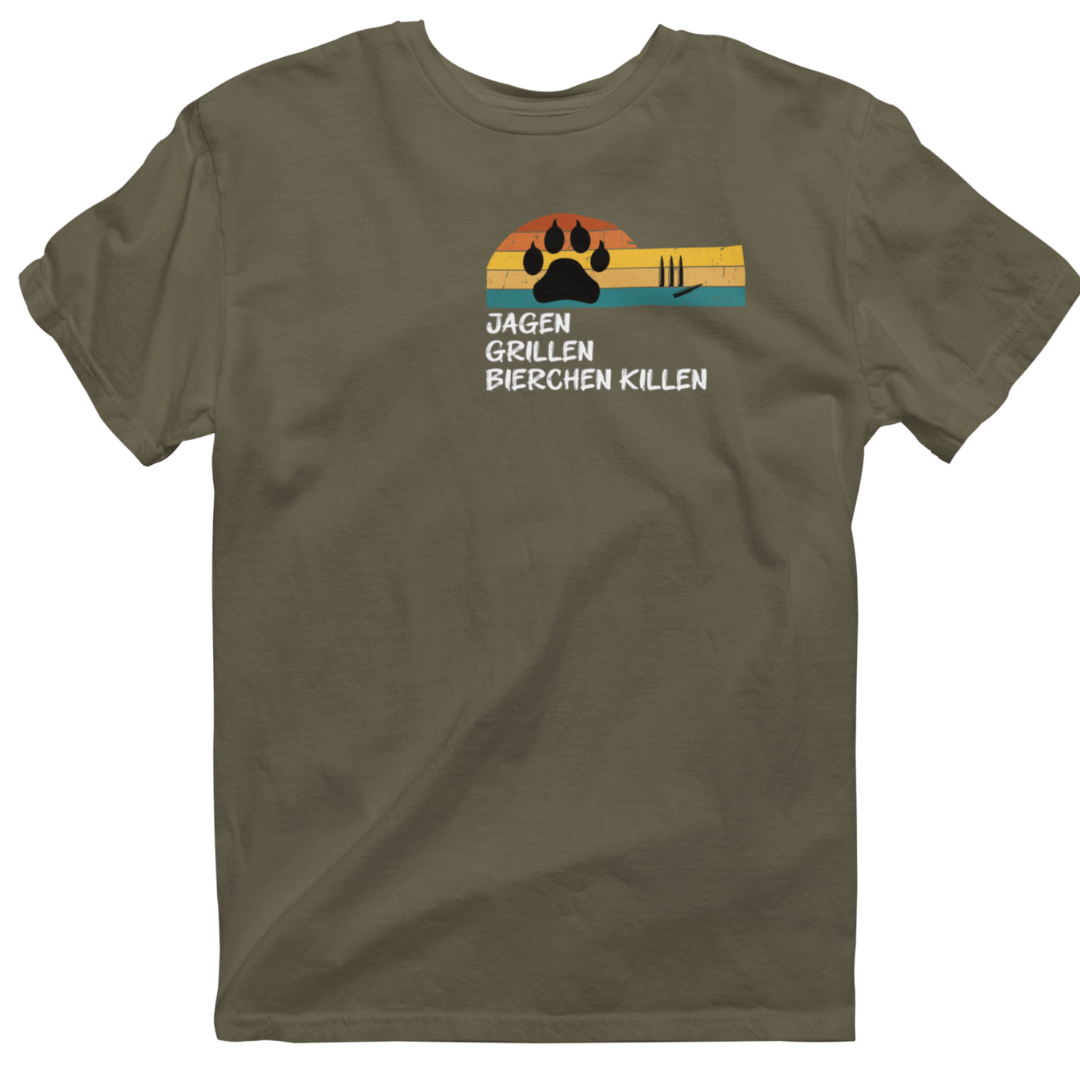 Unisex T-Shirt  "JAGEN GRILLEN BIERCHEN KILLEN"