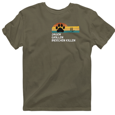 Unisex T-Shirt  "JAGEN GRILLEN BIERCHEN KILLEN"