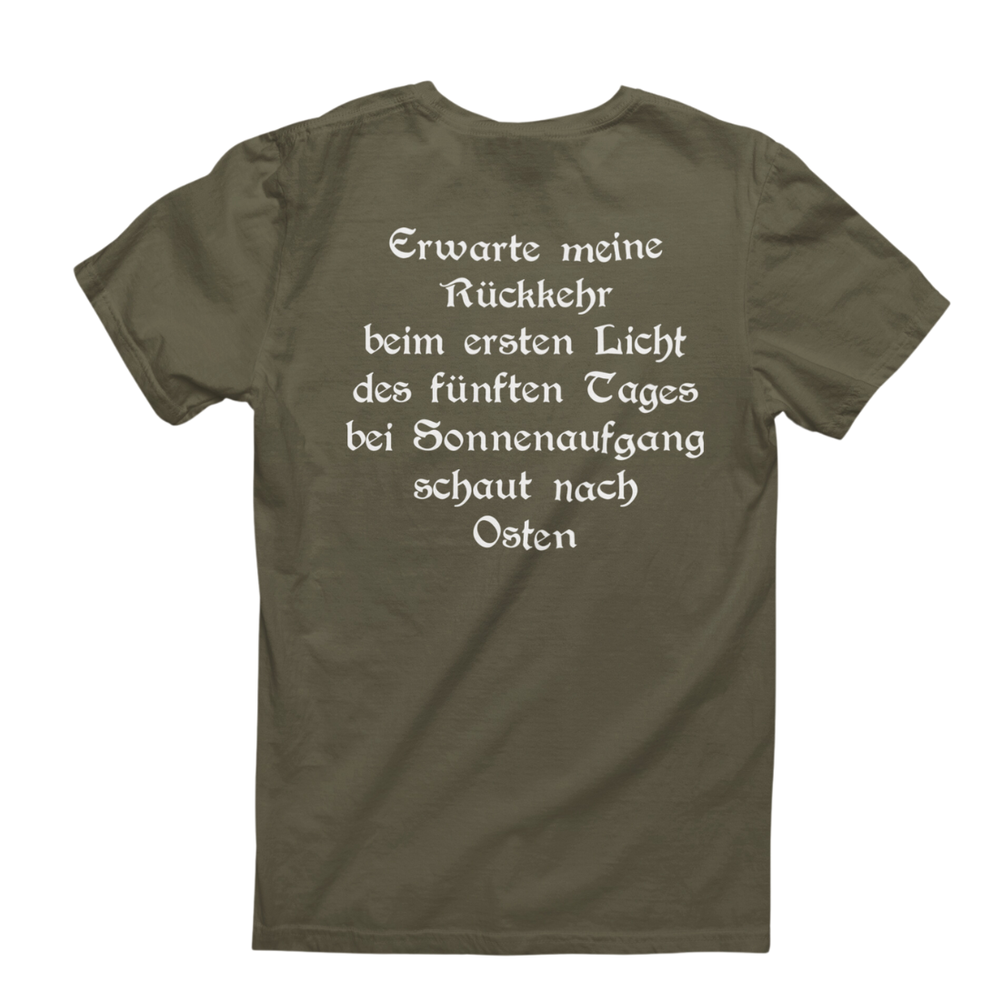 Classic Organic T-Shirt "GEHE JETZT ZUM JAGEN" " ZWEI SEITIG"