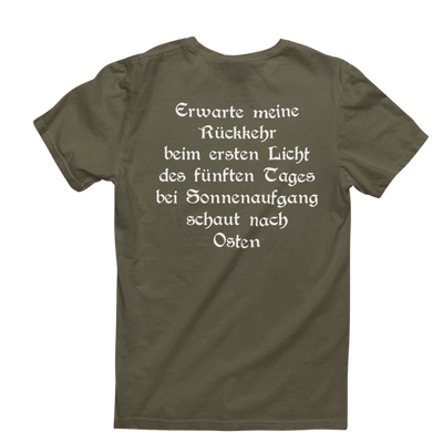 Classic Organic T-Shirt "GEHE JETZT ZUM JAGEN" " ZWEI SEITIG"