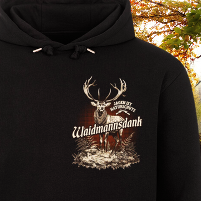 Classic Hoodie "Waidmannsdank" Brustprint klein