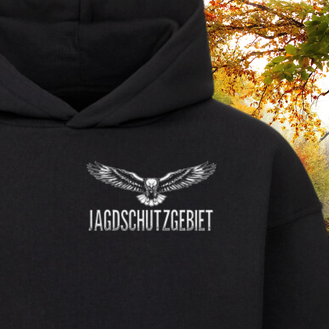 Premium Oversized Hoodie "Jagdschutzgebiet" Brustprint