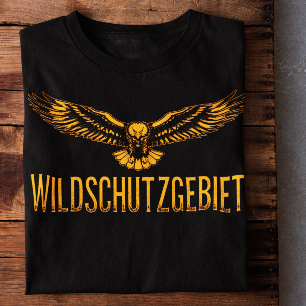 Classic Organic T-Shirt "Wildschutzgebiet" Brust groß