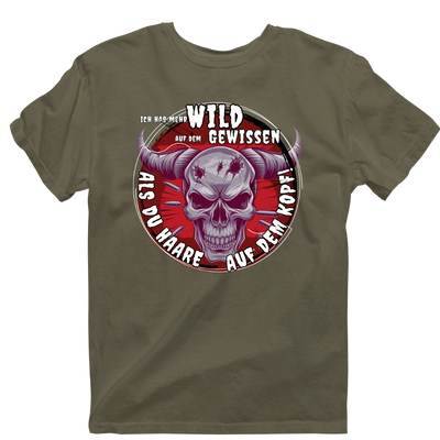 Unisex T-Shirt "Mehr wild auf dem Gewissen"