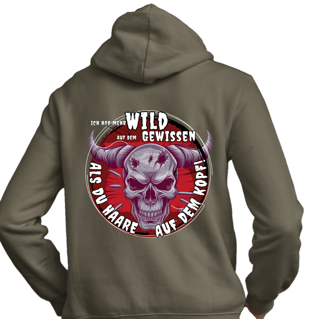 Classic Hoodie  "Mehr Wild auf dem Gewissen" Backprint