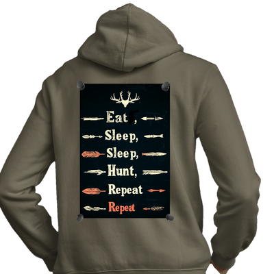 Classic Hoodie "Eat-Sleep-Hunt" Backprint