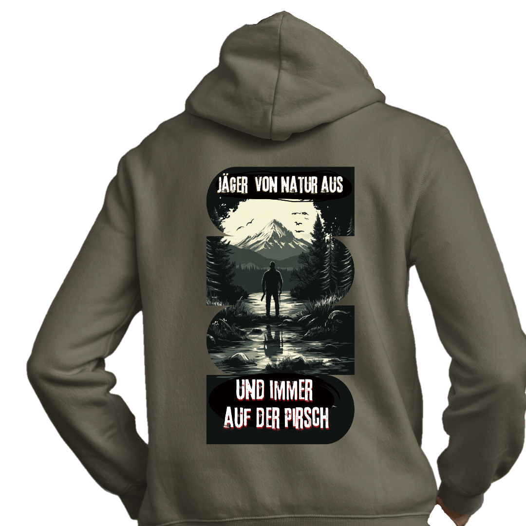 Classic Hoodie "Jäger von Natur aus" Backprint