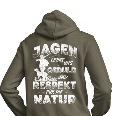 Classic Hoodie "Respekt für die Natur" Backprint