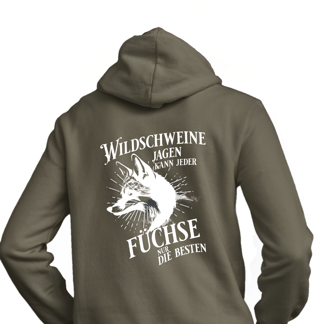 Classic Hoodie "Wildschweine Jagen kann.." Backprint