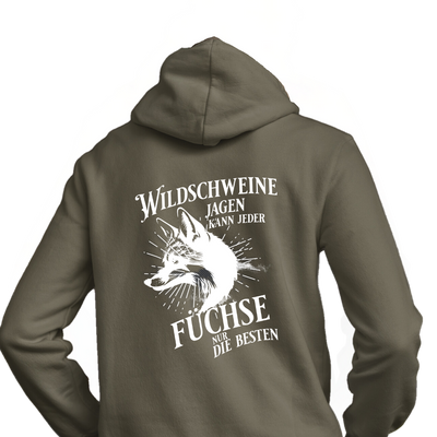 Classic Hoodie "Wildschweine Jagen kann.." Backprint