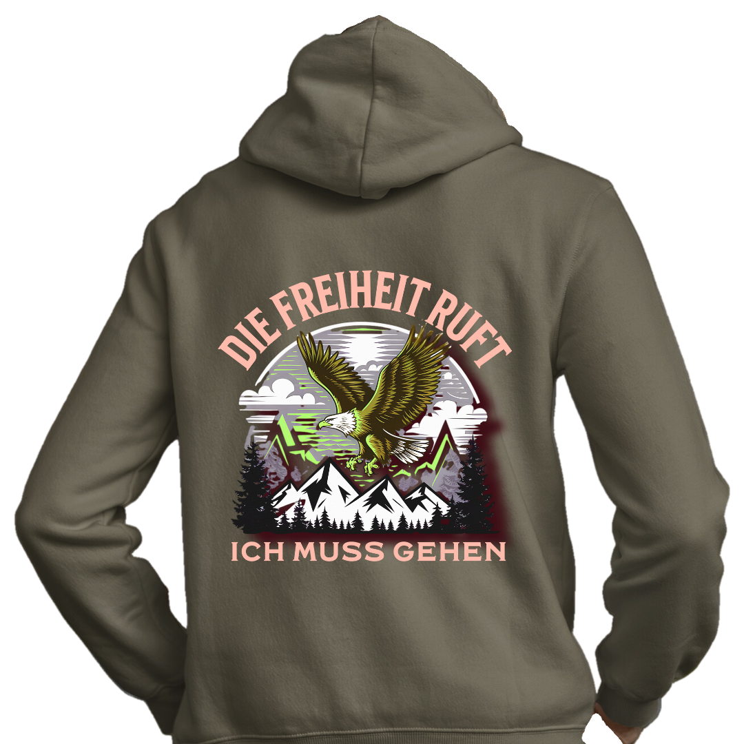 Classic  Hoodie "Die Freiheit Ruft" Backprint