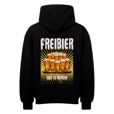 Premium Oversized Hoodie "Freibier" Unisex -Rückendruck