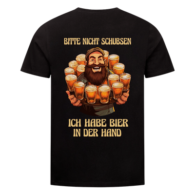 Premium T-Shirt "Nicht Schubsen" II Backprint