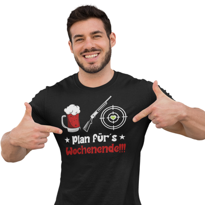 Premium T-Shirt “Plan für Wochenende“